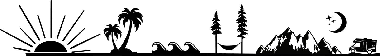 Paisaje panorámico decorativo